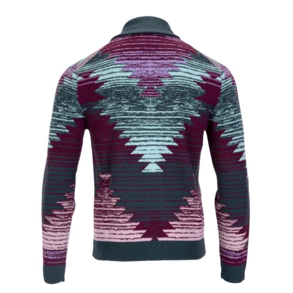 Greyson NWT Ottawa Shawl Cardigan Sweater Aztec Print Men's Size Medium Wool - Picture 2 of 13